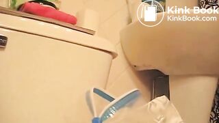 creamy poop in a white plastic bag