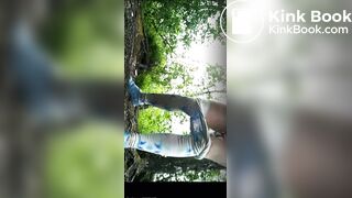 Pawg outdoor panty poop