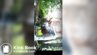 Pawg outdoor panty poop