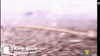 Pretty girl makes pile of poop in carpark