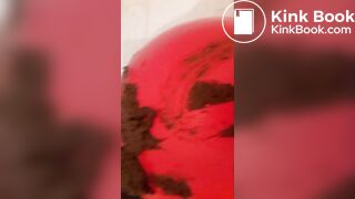 Huge pantypoop on gymnastics ball
