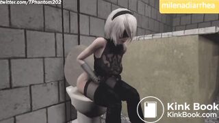 Girl brunette diarrhea explosive