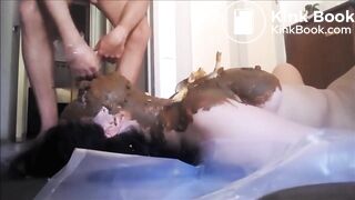 Scat slut get slapped compilation