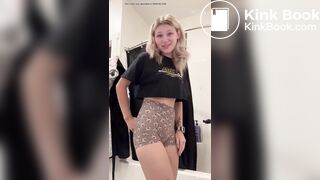 Girl gets back from the gym and shits her shorts