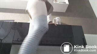 pee and poop in white pantyhose