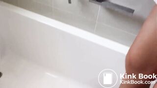 Girl wets a pair of panties and messes another