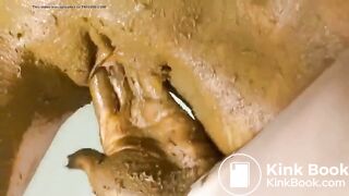 Scat in the bathtub..