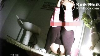 The girl farted a few times before she pooped