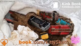 Toy truck dirty diaper mess