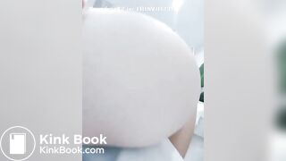 Cute young chinese femdom shit in slave mouth