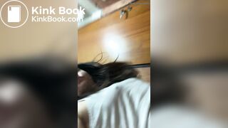 My sexy Latina girlfriend drops a stinky load on toilet