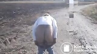 Outdoor poo in the sand..