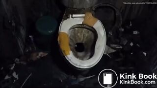 Young Asian teen has diarrhea scene