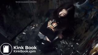 Young Asian teen has diarrhea scene