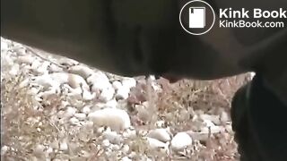 2 German ladies outdoor poo..