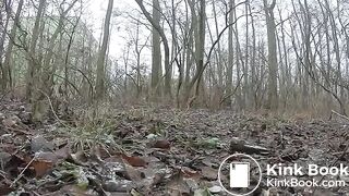 Poop in the woods..