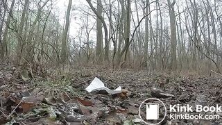 Poop in the woods..