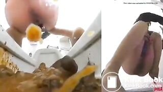 Flush is broken! Full Asian scatgal has to add hot fres