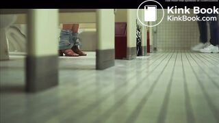 Asian girl diarrhea in toilet scene