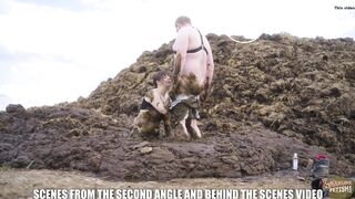 Nearly caught on the dung pile - pov in cowshit