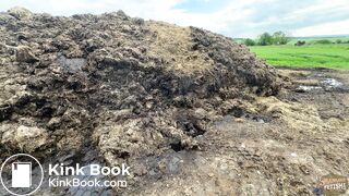 Nearly caught on the dung pile - pov in cowshit