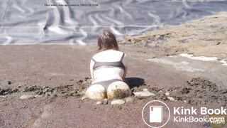 First Pig Manure Lagoon - girl masturbating in pigshit