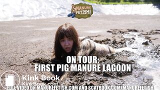 First Pig Manure Lagoon - girl masturbating in pigshit