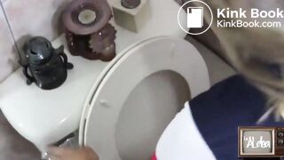 Hispanic women has diarrhea and clogs toilet