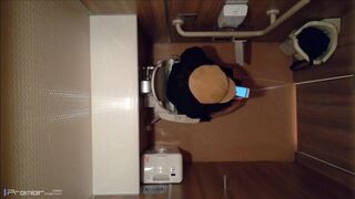 Girl takes a long-time poop