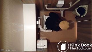 Girl takes a long-time poop