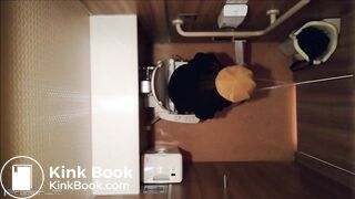 Girl takes a long-time poop