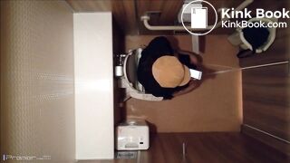 Girl takes a long-time poop