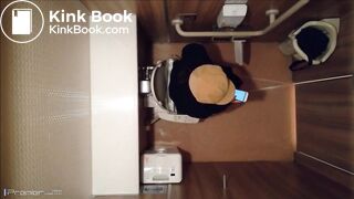 Girl takes a long-time poop