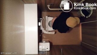 Girl takes a long-time poop