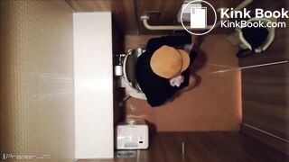 Girl takes a long-time poop