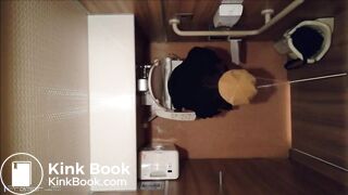 Girl takes a long-time poop