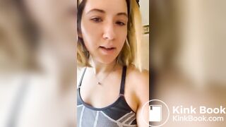 girl takes a big morning dookie