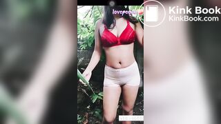Indonesian girl pooping outdoor - video 2