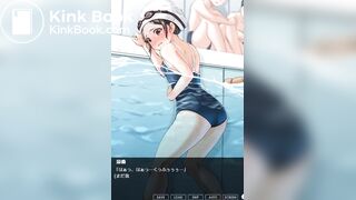 Girl pooping in pool