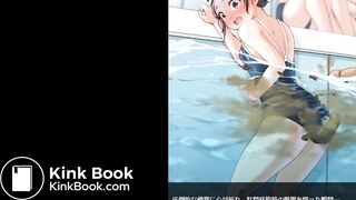 Girl pooping in pool