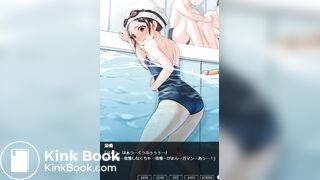 Girl pooping in pool
