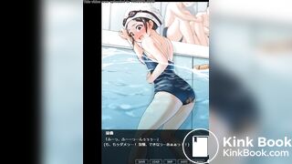 Girl pooping in pool