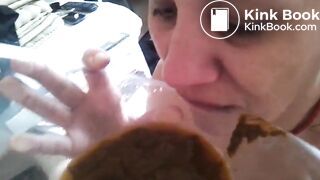 Consuming excrement..