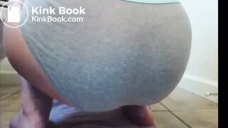 Girl shits in blue panties