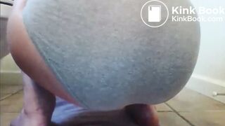 Girl shits in blue panties