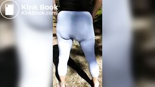 Poops Leggings in Public Park