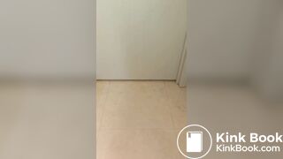 japanese girl put hand in pooped plastic glove 1