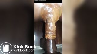Ebony Shitty anal dildo
