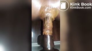 Ebony Shitty anal dildo