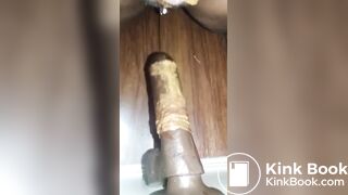 Ebony Shitty anal dildo